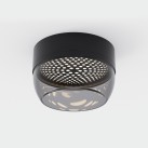 „Pixel“ sieninis šviestuvas %D8150x35 mm, tekstūruotas juodas/rūkytas, LED 10 W, 2700 K, 207 lm, CRI 90, CL.I, IP65, DAUGIAU PAKETŲ