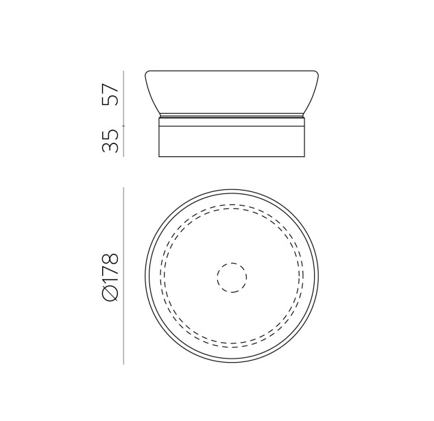 Sieninis šviestuvas „Trap“ %D8150x35mm tekstūruotas juodas/opalas, LED 10 W 2700 K 415 lm, CRI90 CL.I IP65, DAUGIAU PAKETŲ