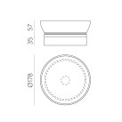 Sieninis šviestuvas „Trap“ %D8150x35mm tekstūruotas juodas/opalas, LED 10 W 2700 K 415 lm, CRI90 CL.I IP65, DAUGIAU PAKETŲ