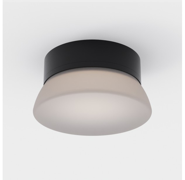 Sieninis šviestuvas „Trap“ %D8150x35mm tekstūruotas juodas/opalas, LED 10 W 2700 K 415 lm, CRI90 CL.I IP65, DAUGIAU PAKETŲ