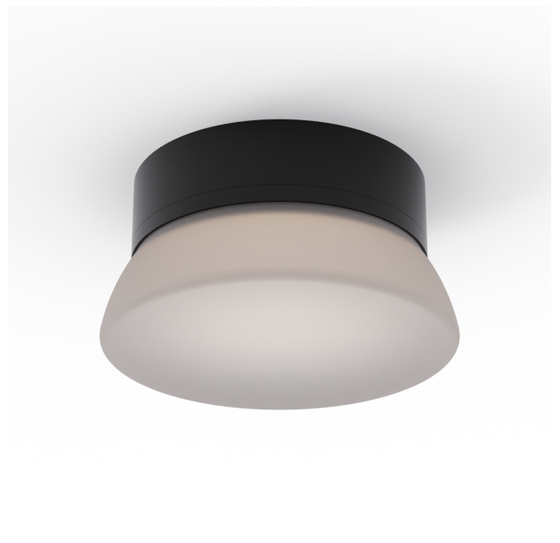 Sieninis šviestuvas „Trap“ %D8150x35mm tekstūruotas juodas/opalas, LED 10 W 2700 K 415 lm, CRI90 CL.I IP65, DAUGIAU PAKETŲ