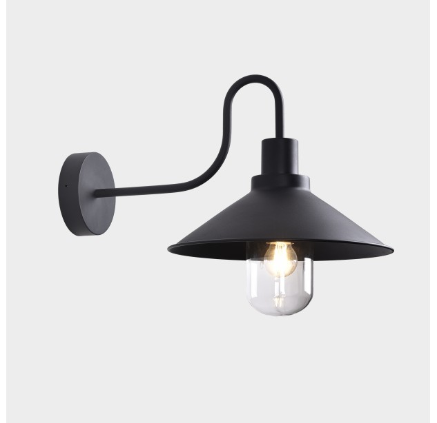 „Tours“ sieninis šviestuvas, tekstūruotas juodas, LED E27 15 W, CL.I IP65