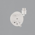 Stilo sieninis šviestuvas 16/8202 tekstūruotas baltas, LED 3 W 3000 K 285 lm + LED E27 15 W, CRI90 CL.I, du jungikliai, su USB, USB-C, be gaubto