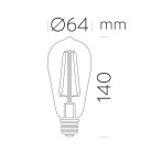 Bulb Deco Slim 62157 LED E27 7 W 360 lm 2700 K 750 lm CRI80