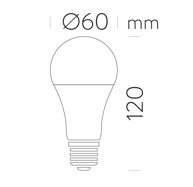 Lemputė 62429 LED E27 11 W 270%BA 3000 K 1100 lm CRI80 Reguliuojamas šviesos stiprumas