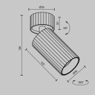 Lubinis šviestuvas CALIPSO GU10 10W C108CL-01-GU10-BS