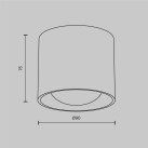Lubinis šviestuvas LENS 15W 3000K C217CL-15W3K-W Lubinis šviestuvas LENS 15W 3000K C217CL-15W3K-W