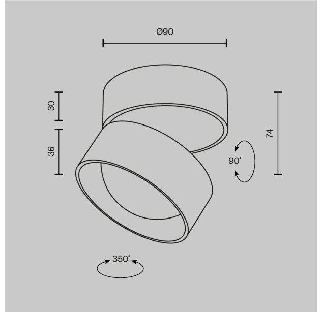 Lubinis šviestuvas LENS 12W 3000K C220CL-12W3K-B Lubinis šviestuvas LENS 12W 3000K C220CL-12W3K-B
