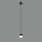 Custo pakabinamas šviestuvas 3818/1 Tekstūruotas juodas/opalas, LED 5 W 370 lm, CRI90 CL.I, integruotas LED, Kelvinas 2700 K–3000 K, slankusis jungiklis