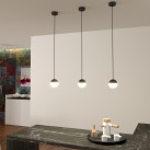 Custo pakabinamas šviestuvas 3818/1 Tekstūruotas juodas/opalas, LED 5 W 370 lm, CRI90 CL.I, integruotas LED, Kelvinas 2700 K–3000 K, slankusis jungiklis, dimerizatorius, ON-DEMAND **
