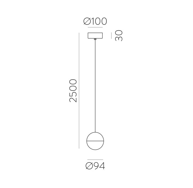 Custo pakabinamas šviestuvas 3818/1 Tekstūruotas juodas/opalas, LED 5 W 370 lm, CRI90 CL.I, integruotas LED, Kelvinas 2700 K–3000 K, slankusis jungiklis, dimerizatorius, ON-DEMAND **