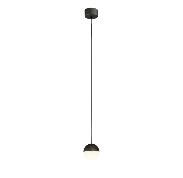 Custo pakabinamas šviestuvas 3818/1 Tekstūruotas juodas/opalas, LED 5 W 370 lm, CRI90 CL.I, integruotas LED, Kelvinas 2700 K–3000 K, slankusis jungiklis, dimerizatorius, ON-DEMAND **