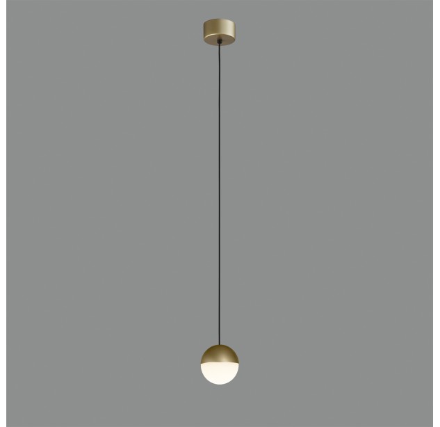 Custo pakabinamas šviestuvas 3818/1 Tech. Auksas/Opalas, LED 5 W 370 lm, CRI 90 CL.I, integruotas LED, Kelvinas 2700 K–3000 K, slankusis jungiklis