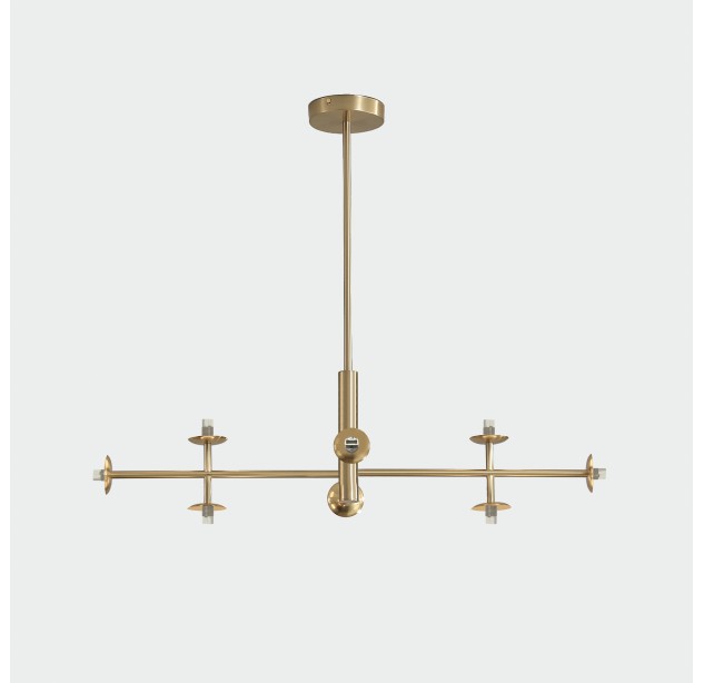 Doris pakabinamas šviestuvas 3820/8 Antique Gold, LED G9 8x7W, CL.I, be stiklinio gaubto