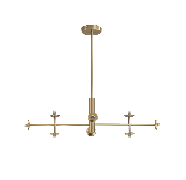 Doris pakabinamas šviestuvas 3820/8 Antique Gold, LED G9 8x7W, CL.I, be stiklinio gaubto
