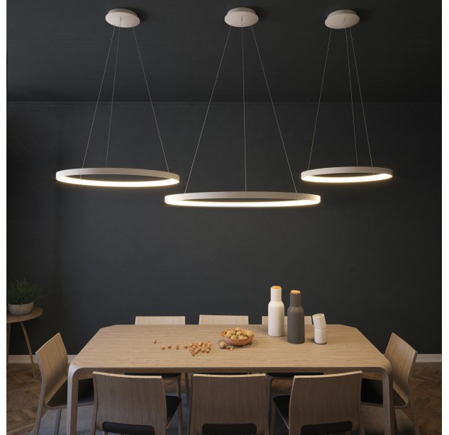 Grace pakabinamas šviestuvas 3848/78 Tekstūruotas baltas, LED 77 W 6930 lm, CRI90 CL.I, integruotas LED, 2700 K–3000 K–4000 K slankusis jungiklis
