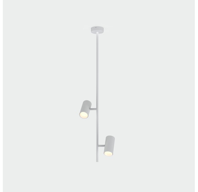 Gina pakabinamas šviestuvas 3874/2 tekstūruotas baltas, LED GU10 2x8W, CL.I