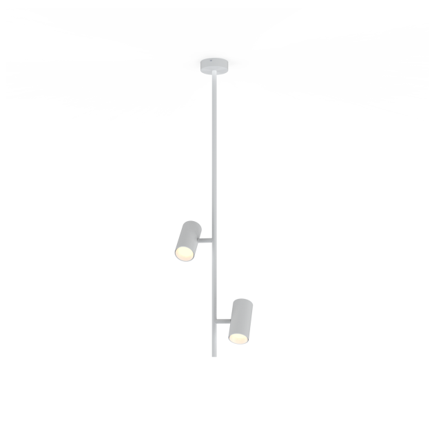 Gina pakabinamas šviestuvas 3874/2 tekstūruotas baltas, LED GU10 2x8W, CL.I
