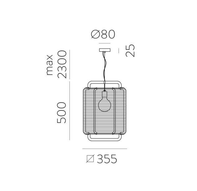Pakabinami šviestuvai Corda 15 LED E27   C39013NAL