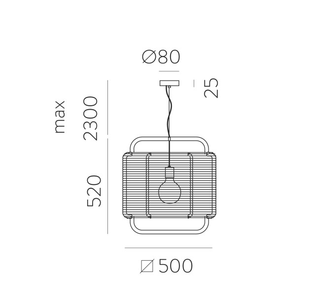 Pakabinami šviestuvai Corda 15 LED E27   C39015NAL