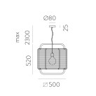 Pakabinami šviestuvai Corda 15 LED E27   C39015NAL