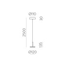 Corvus pakabinamas šviestuvas %D8120 mm tekstūruotas baltas, LED 7,5 W 3000 K 735 lm, CRI90 CL.I