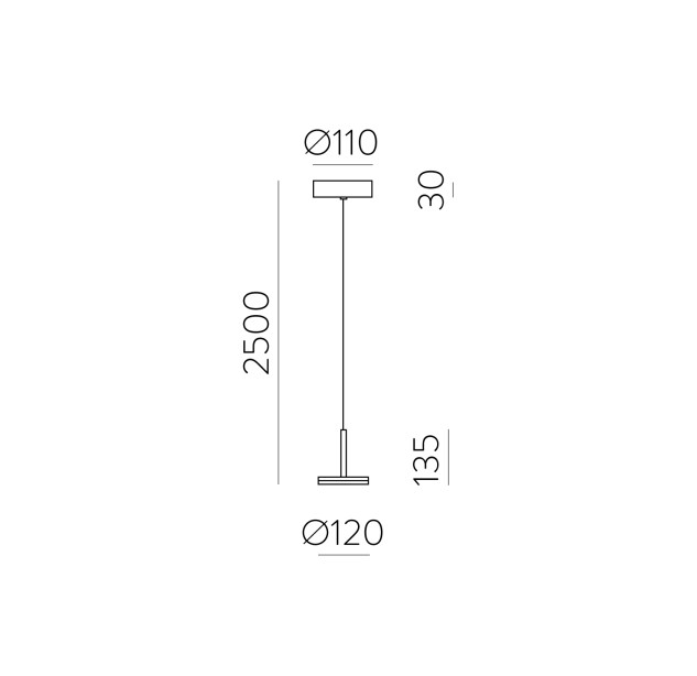 Corvus pakabinamas šviestuvas %D8120 mm, tekstūruotas juodas, LED 7,5 W, 3000 K, 735 lm, CRI 90, CL.I, dim. Triac, ON-DEMAND **