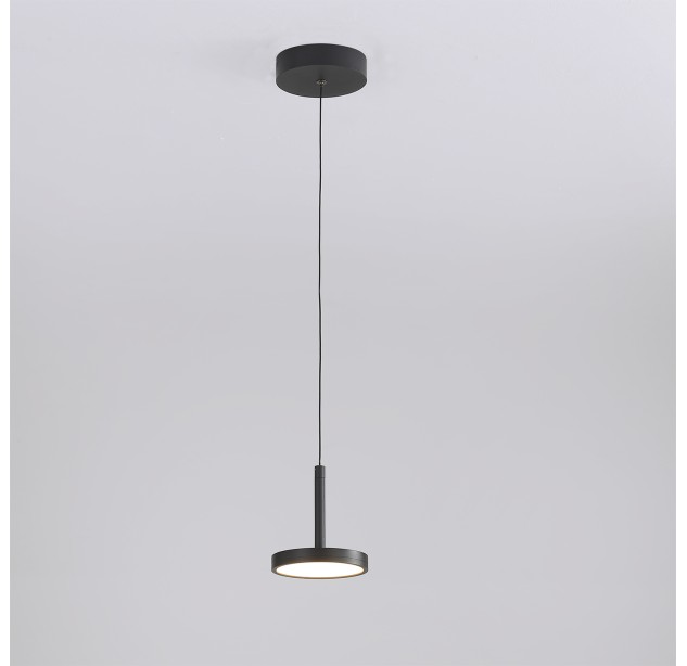 Corvus pakabinamas šviestuvas %D8200mm tekstūruotas juodas, LED 12,5 W 3000 K 1425 lm, CRI90 CL.I, dim. Triac, ON-DEMAND **