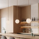 Parma pakabinamas šviestuvas Tija Matt Antique Gold, LED E27 15W, CL.II, be stiklinio gaubto