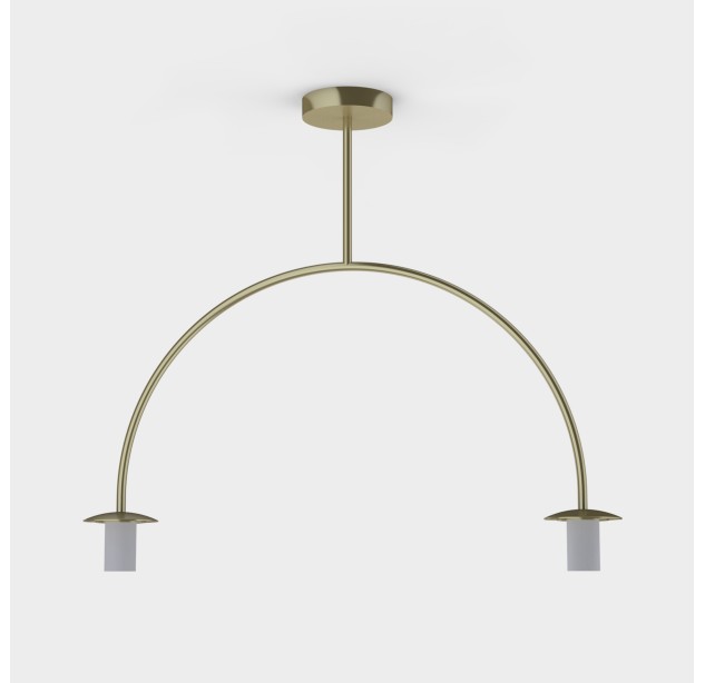 Parma pakabinamas šviestuvas, matinis antikinis auksas, LED E27 2x15W, CL.I, be stiklinio gaubto