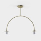 Parma pakabinamas šviestuvas, matinis antikinis auksas, LED E27 2x15W, CL.I, be stiklinio gaubto