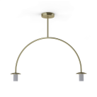 Parma pakabinamas šviestuvas, matinis antikinis auksas, LED E27 2x15W, CL.I, be stiklinio gaubto