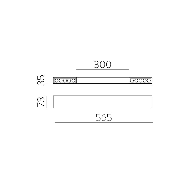 Invisible Module 3980/565 Tekstūruota balta, LED 20 W 3000 K 1660 lm + 8 W 3000 K 940 lm, CRI90 CL.I, integruotas LED