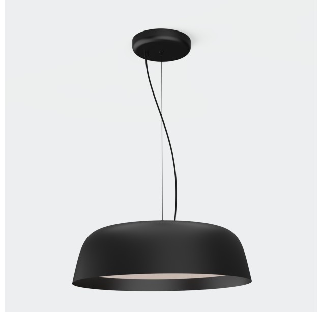 Oslo pakabinamas šviestuvas %D8510mm tekstūruotas juodas, LED 22W 2580lm, CRI90 CL.I, 2700K-3000K-4000K slankusis jungiklis, dim. DALI/Push, ON-DEMAND **