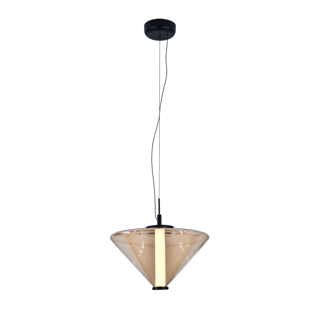 Yara pakabinamas šviestuvas %D8350 mm Gintaro spalvos, LED 14,5 W 2700 K 1315 lm, CRI90 CL.I, DAUGIAKOMPLEKTIS