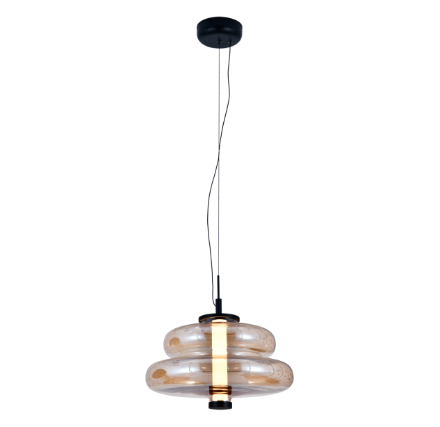 Sira pakabinamas šviestuvas %D8350 mm Gintaro spalvos, LED 14,5 W 2700 K 1315 lm, CRI90 CL.I, DAUGIAU PAKETŲ