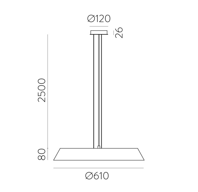 Cora pakabinamas šviestuvas %D8610 mm, riešutmedžio spalvos/tekstūruota juoda, LED 50 W, 4750 lm, CRI 90, CL.I, 2700–3000 K, slankusis jungiklis