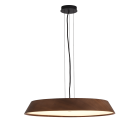 Cora pakabinamas šviestuvas %D8610 mm, riešutmedžio spalvos/tekstūruota juoda, LED 50 W, 4750 lm, CRI 90, CL.I, 2700–3000 K, slankusis jungiklis