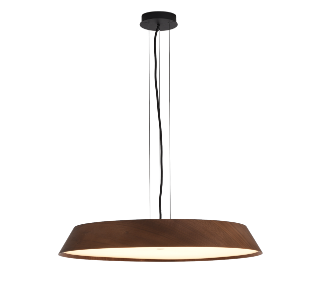 Cora pakabinamas šviestuvas %D8610mm riešutmedžio/tekstūruotos juodos spalvos, LED 50 W 4750 lm, CRI90 CL.I, Kelvinas 2700 K–3000 K, slankusis jungiklis, dimerizatorius, ON-DEMAND **