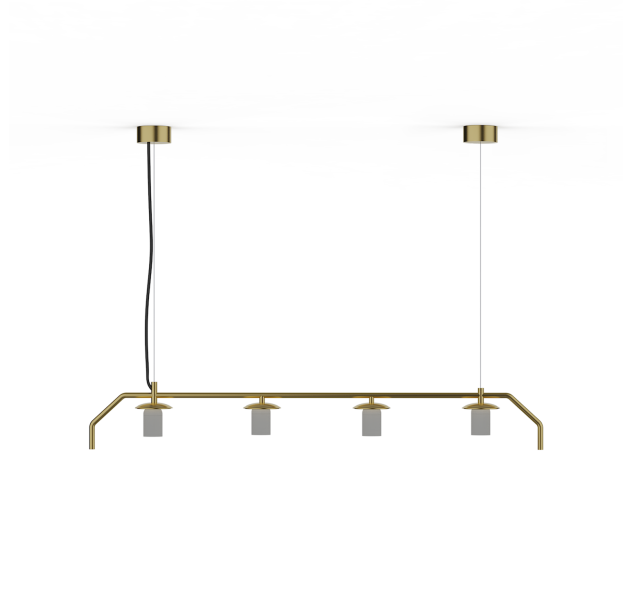 Maui pakabinamas šviestuvas 8163/4, matinis antikinis auksas, LED E27 4x15W, CL.I, be stiklinio gaubto