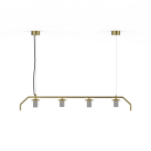 Maui pakabinamas šviestuvas 8163/4, matinis antikinis auksas, LED E27 4x15W, CL.I, be stiklinio gaubto