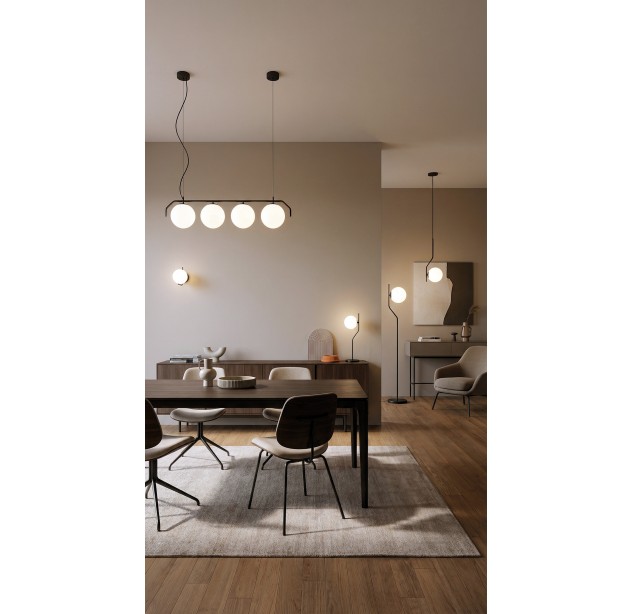 Maui pakabinamas šviestuvas 8163/4, matinis antikinis auksas, LED E27 4x15W, CL.I, be stiklinio gaubto