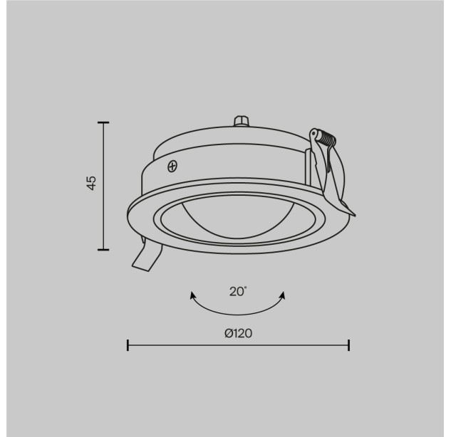 Įleidžiamas šviestuvas LENS 12W 3000K DL105-12W3K-W Įleidžiamas šviestuvas LENS 12W 3000K DL105-12W3K-W