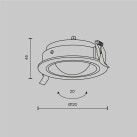 Įleidžiamas šviestuvas LENS 12W 3000K DL105-12W3K-W Įleidžiamas šviestuvas LENS 12W 3000K DL105-12W3K-W