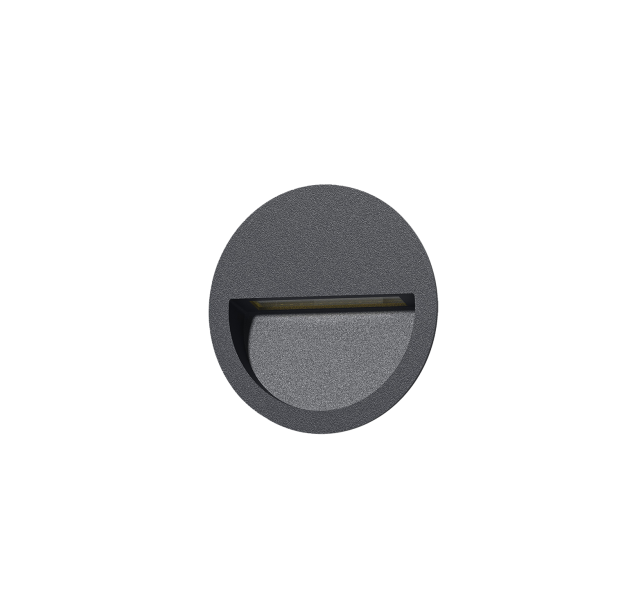 Spica Recessed 2061 Tekstūruotas antracitas, LED 2,2 W 299 lm, CRI80 CL.I IP65, 2200 K–2700 K–3200 K–4000 K Slankusis jungiklis