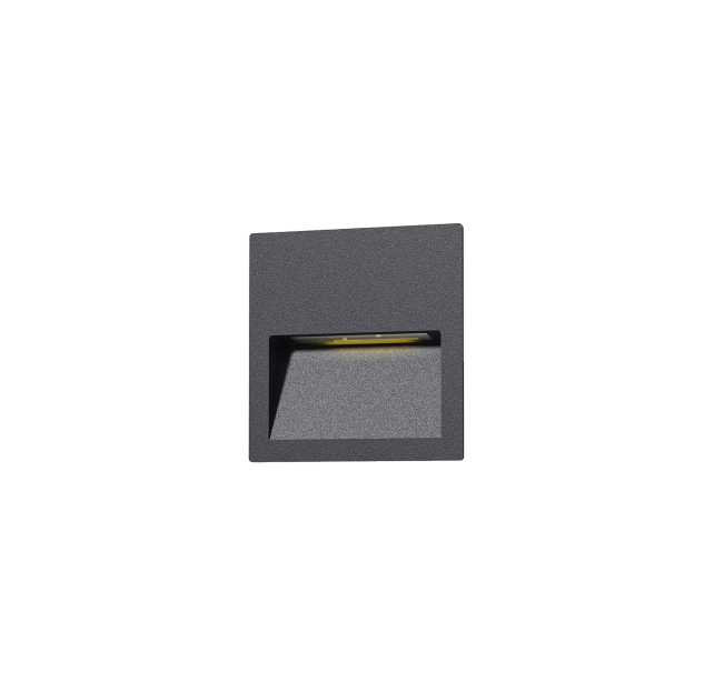 Nashira Recessed 2062 Tekstūruotas antracitas, LED 2,2 W 299 lm, CRI80 CL.I IP65, 2200 K–2700 K–3200 K–4000 K Slankusis jungiklis