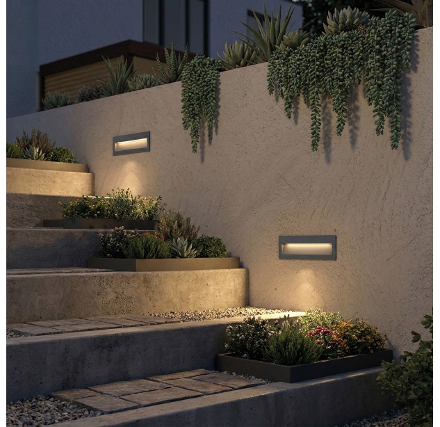 Nashira Recessed 2062 Tekstūruotas antracitas, LED 4,5 W 588 lm, CRI80 CL.I IP65, 2200 K–2700 K–3200 K–4000 K Slankusis jungiklis