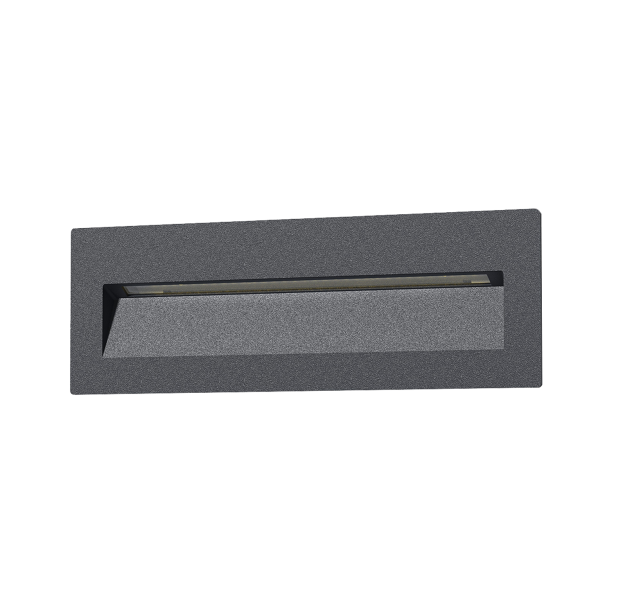 Nashira Recessed 2062 Tekstūruotas antracitas, LED 4,5 W 588 lm, CRI80 CL.I IP65, 2200 K–2700 K–3200 K–4000 K Slankusis jungiklis