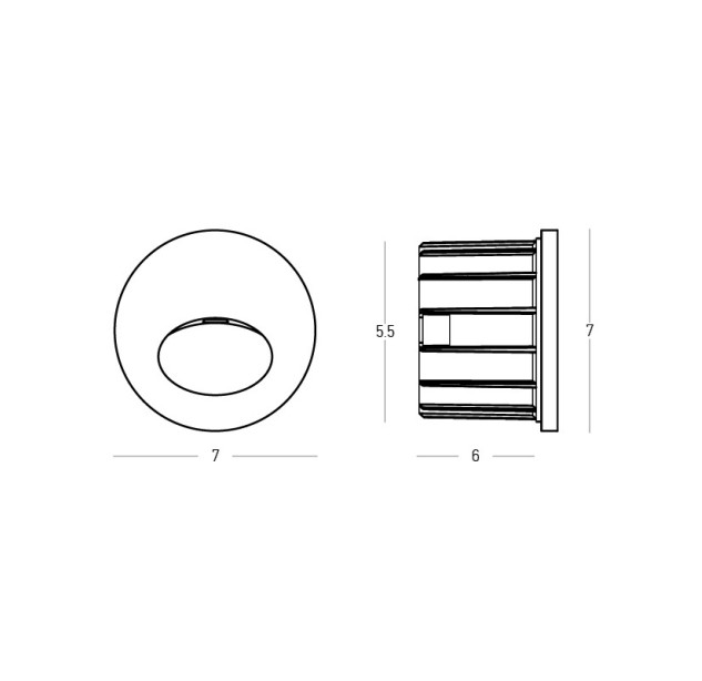 Įleidžiamas lauko sieninis šviestuvas NOOK 3W 2700K E320-27C Įleidžiamas lauko sieninis šviestuvas NOOK 3W 2700K E320-27C
