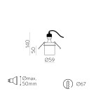 Zoom Recessed 3764/5 Textured White, LED GU10 8 W, Class II